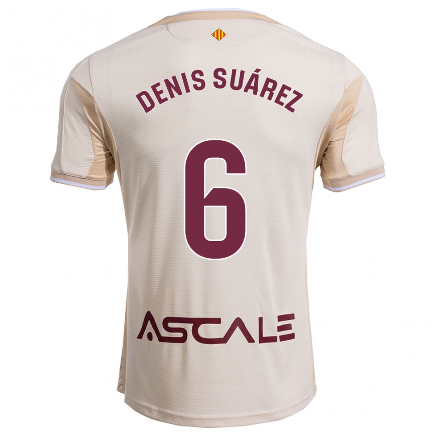 ילדים כדורגל דניס סוארס #6 לבן שמנת בורדו הרחק ג'רזי 2025/26