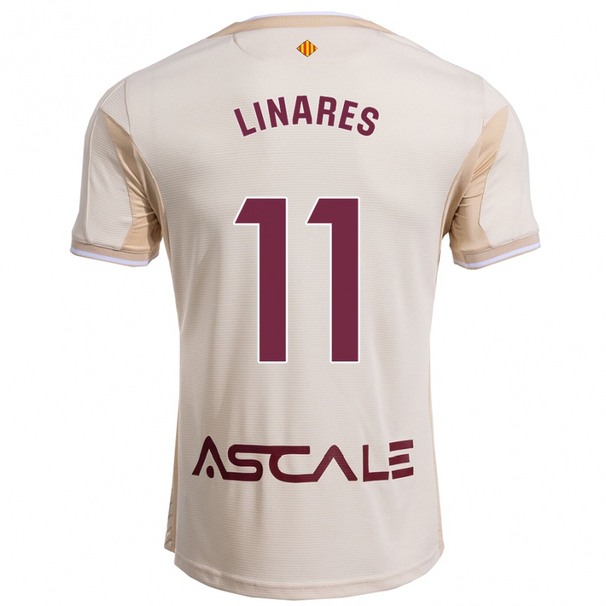 ילדים כדורגל Mario Linares #11 לבן שמנת בורדו הרחק ג'רזי 2025/26