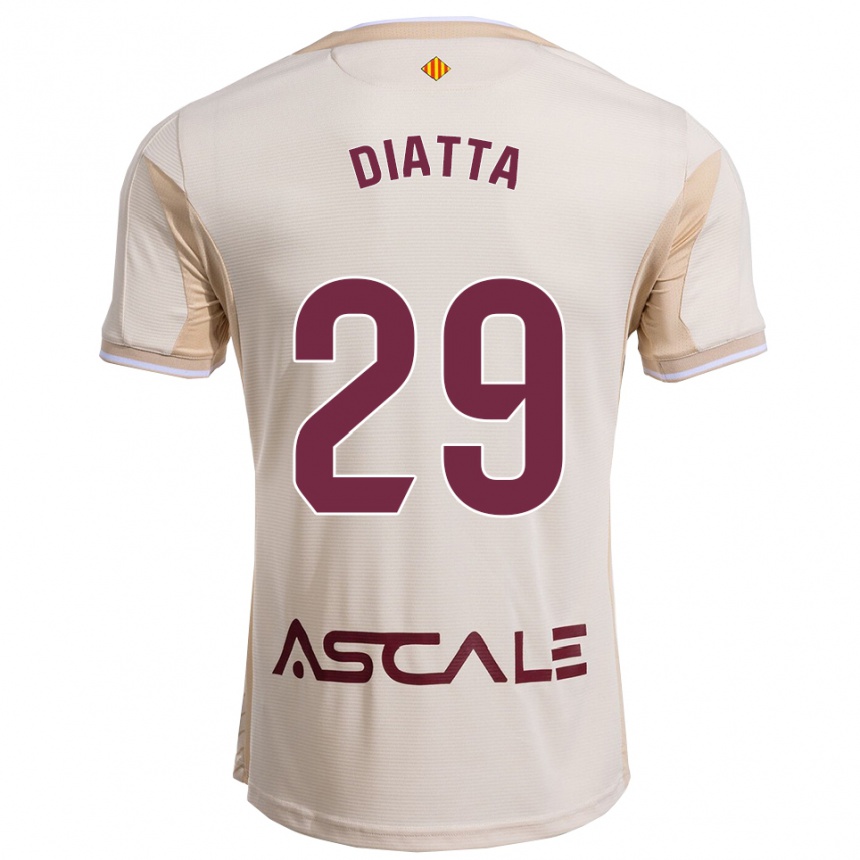 ילדים כדורגל Alassane Diatta #29 לבן שמנת בורדו הרחק ג'רזי 2025/26