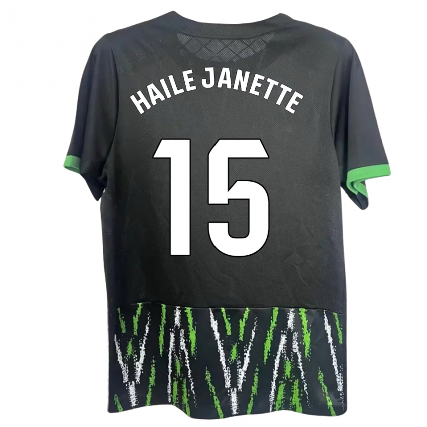 ילדים כדורגל Haile Janette Pereira Richards #15 שחור ירוק הרחק ג'רזי 2025/26