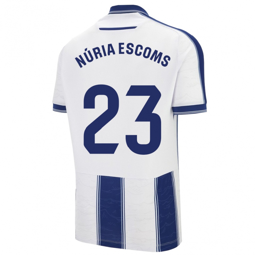 ילדים כדורגל Núria Escoms #23 כחול נייבי לבן הרחק ג'רזי 2025/26