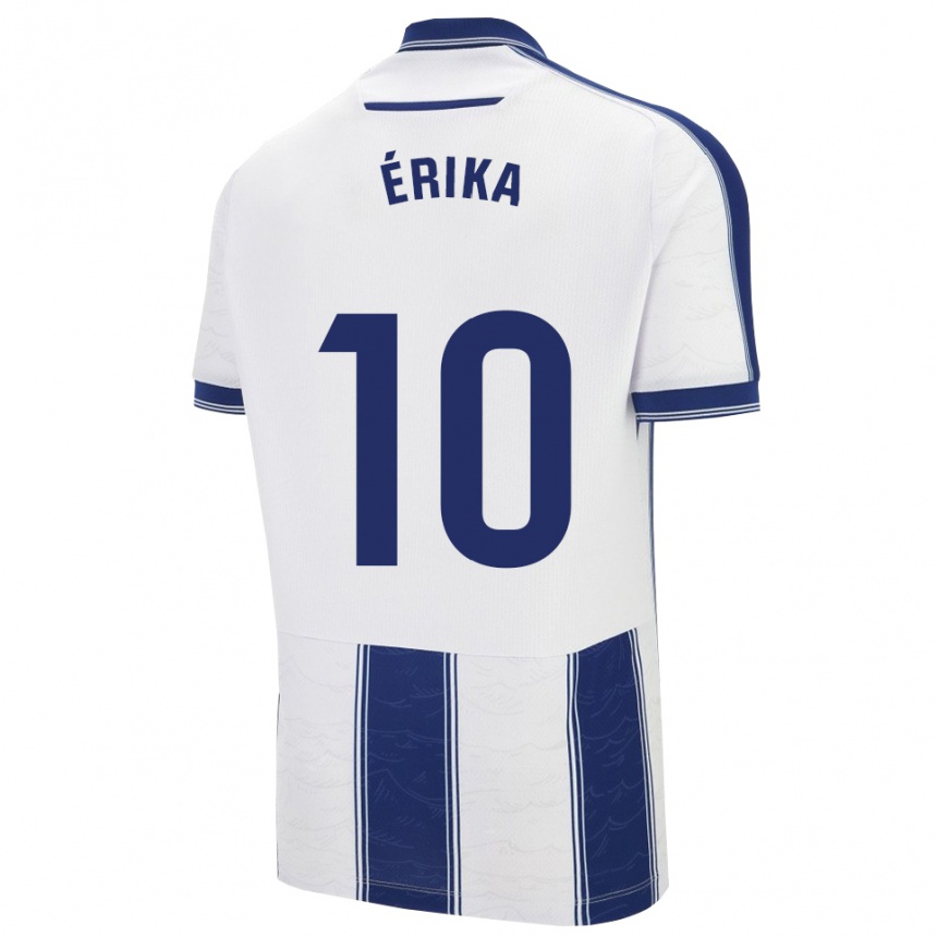 ילדים כדורגל Érika González #10 כחול נייבי לבן הרחק ג'רזי 2025/26