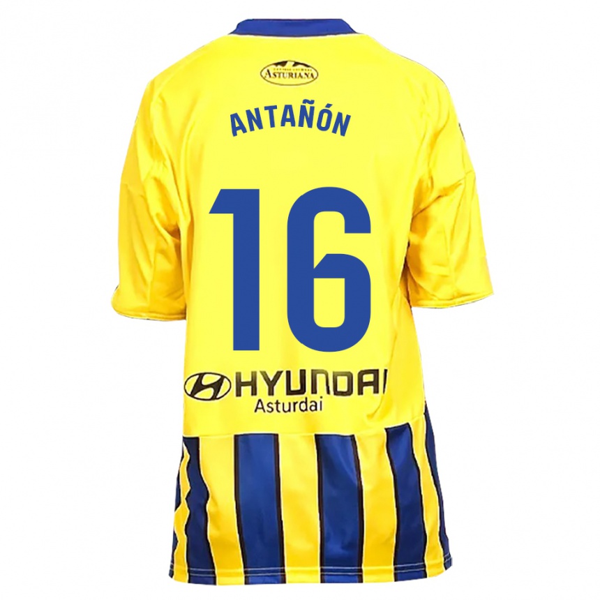 ילדים כדורגל Lucas Antañón #16 צהוב כחול הרחק ג'רזי 2025/26