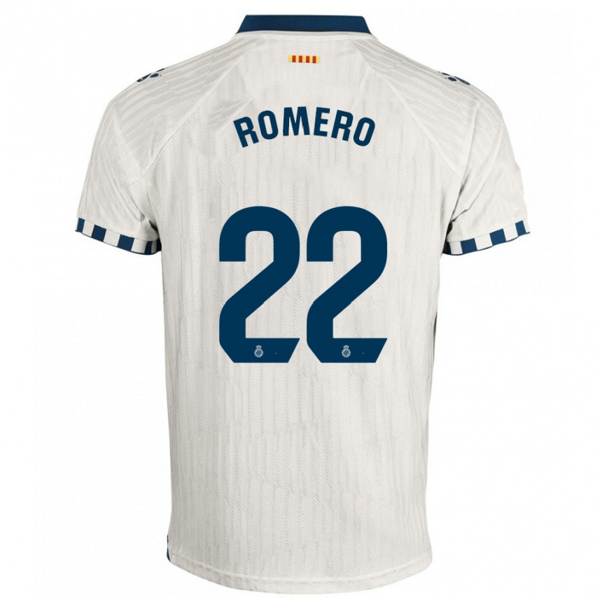 ילדים כדורגל Carlos Romero #22 לבן כחול הרחק ג'רזי 2025/26