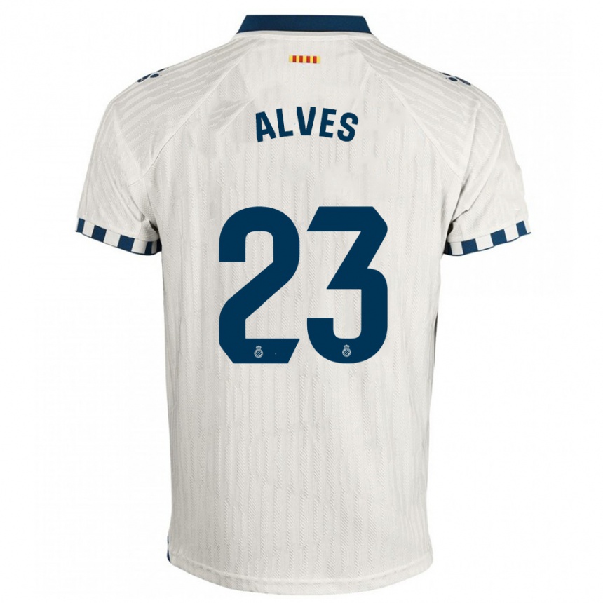ילדים כדורגל Lucas Alves #23 לבן כחול הרחק ג'רזי 2025/26