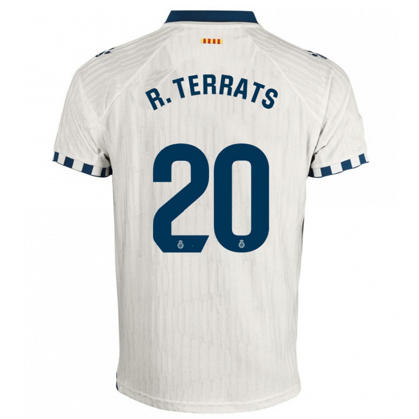 ילדים כדורגל Ramón Terrats #20 לבן כחול הרחק ג'רזי 2025/26