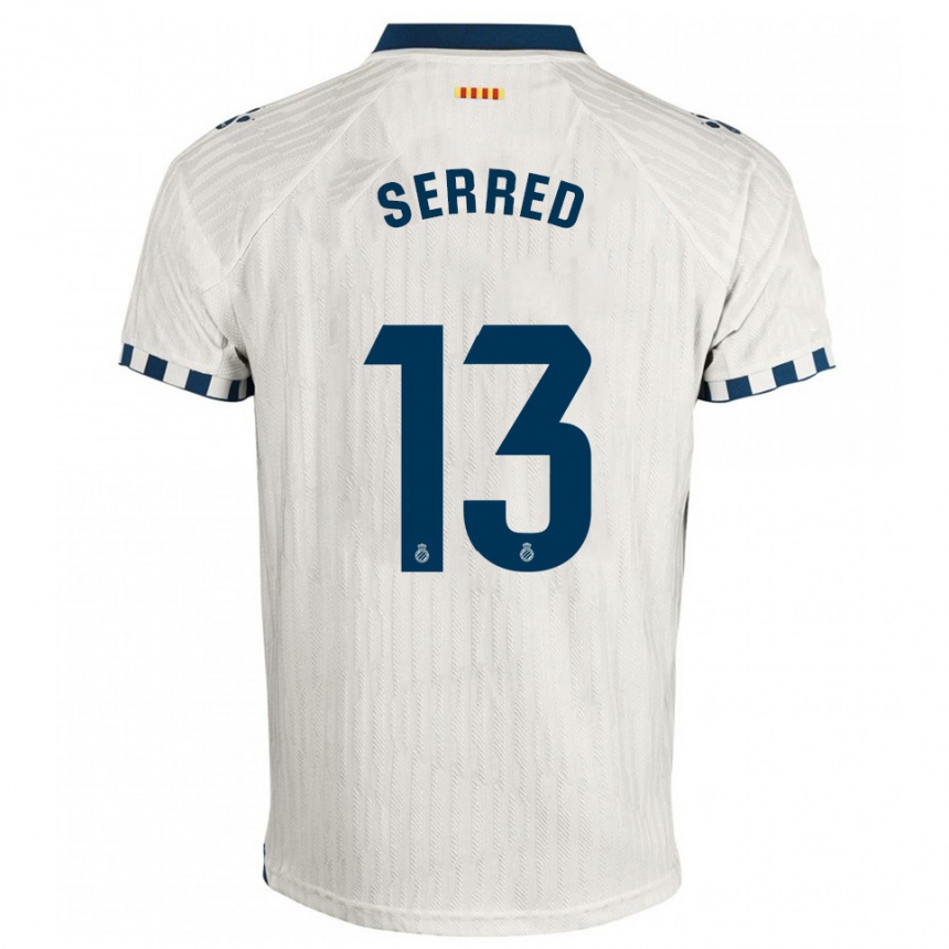 ילדים כדורגל Llorenç Serred #13 לבן כחול הרחק ג'רזי 2025/26
