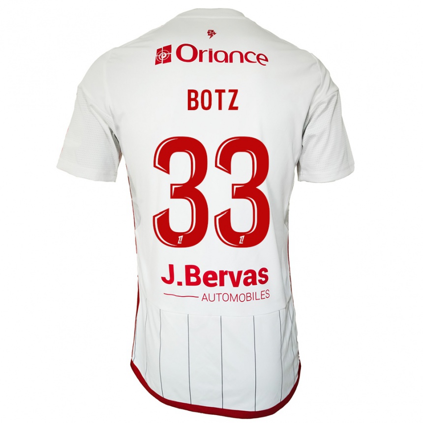 ילדים כדורגל לאו בוץ #33 לבן אדום הרחק ג'רזי 2025/26