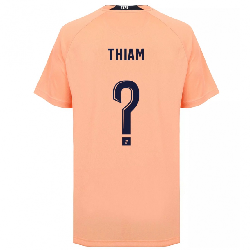 ילדים כדורגל Tidjani Thiam #0 כתום כחול הרחק ג'רזי 2025/26