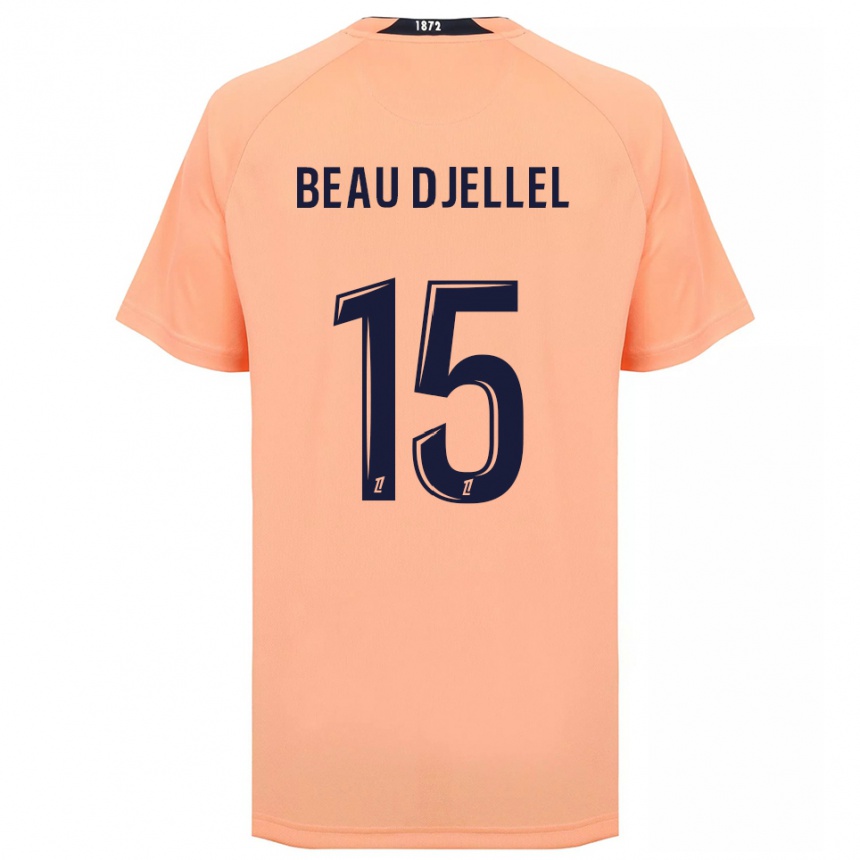 ילדים כדורגל Yanis Beau Djellel #15 כתום כחול הרחק ג'רזי 2025/26