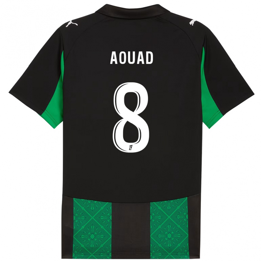 ילדים כדורגל איסמאאל אואד #8 שחור ירוק הרחק ג'רזי 2025/26