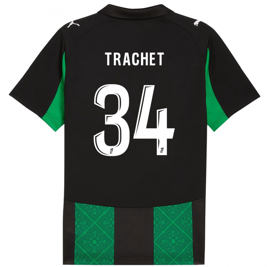 ילדים כדורגל Amélie Trachet #34 שחור ירוק הרחק ג'רזי 2025/26
