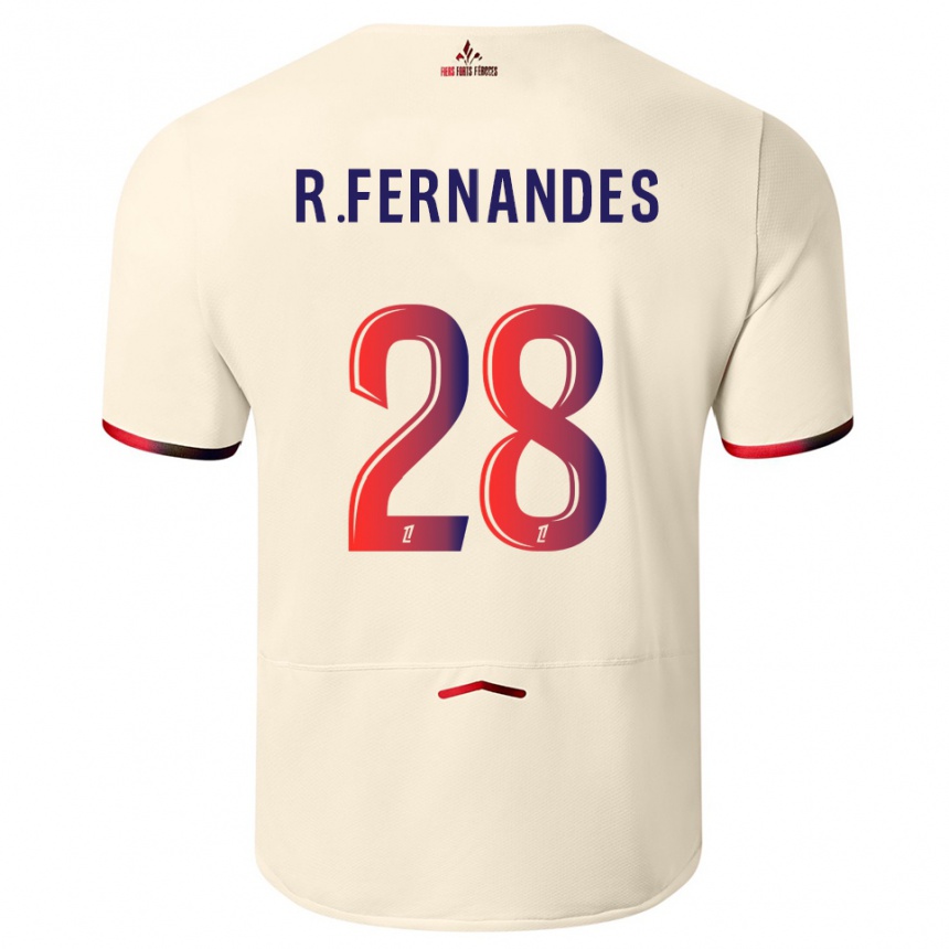 ילדים כדורגל Rafael Fernandes #28 לבן שמנת אדום הרחק ג'רזי 2025/26