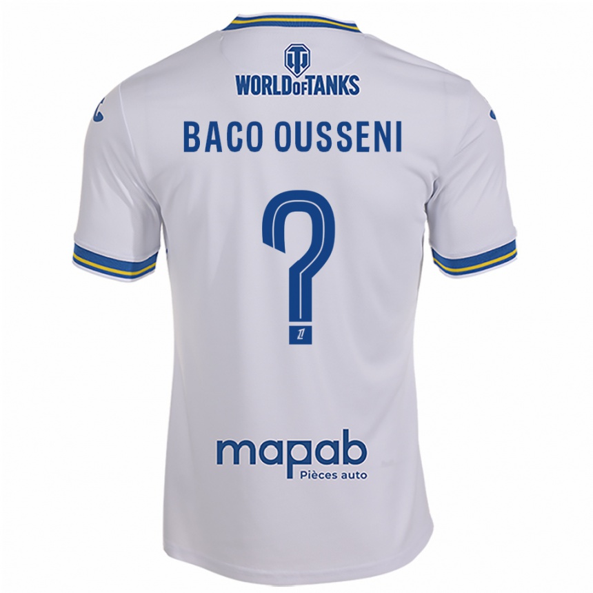 ילדים כדורגל Timothée Baco Ousseni #0 לבן תכלת הרחק ג'רזי 2025/26