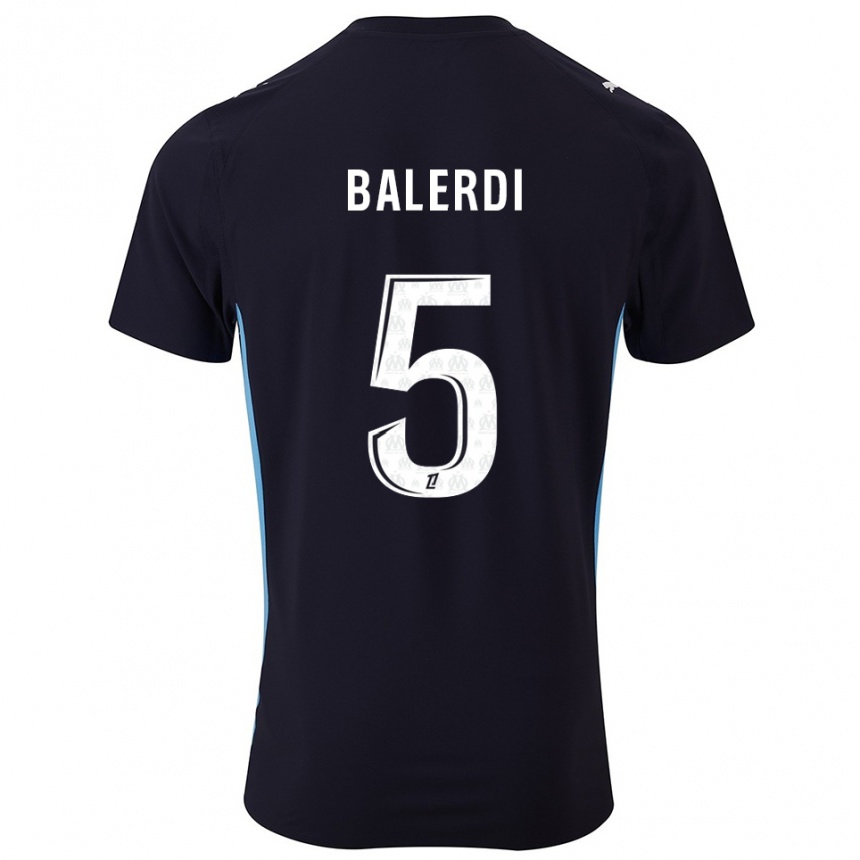 ילדים כדורגל לאונרדו באלרדי #5 שחור תכלת הרחק ג'רזי 2025/26