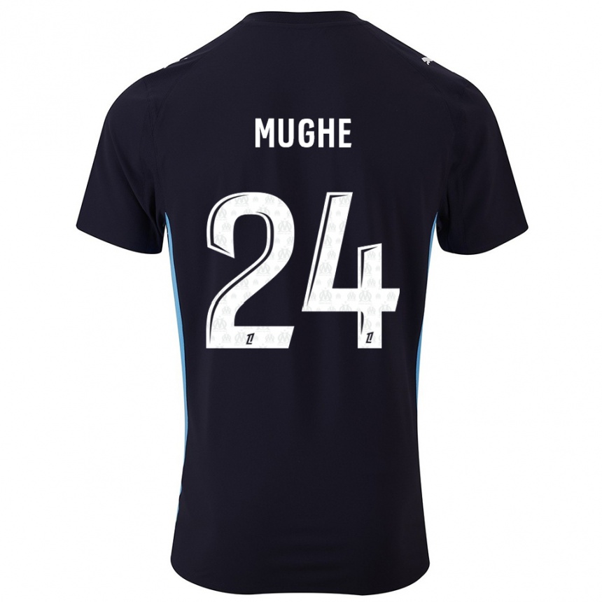 ילדים כדורגל פרנסואה רגיס מוגה #24 שחור תכלת הרחק ג'רזי 2025/26