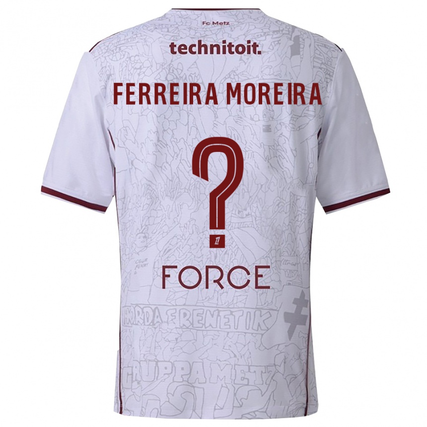 ילדים כדורגל Ruben Ferreira Moreira #0 לבן בורדו הרחק ג'רזי 2025/26