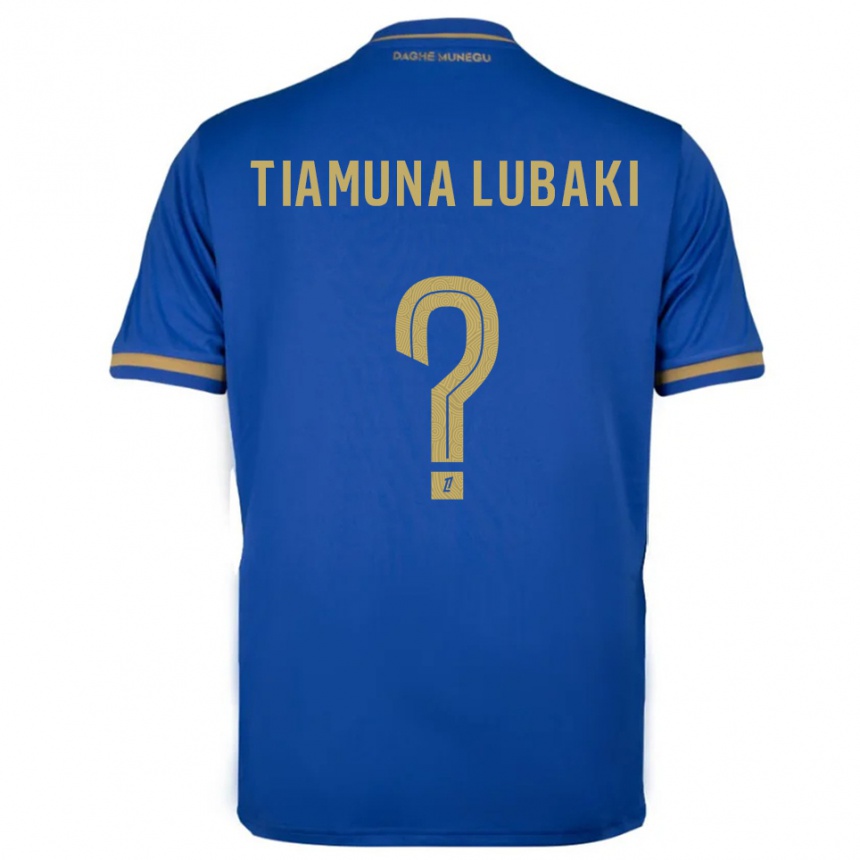 ילדים כדורגל Loïc Tiamuna Lubaki #0 כחול זהב הרחק ג'רזי 2025/26