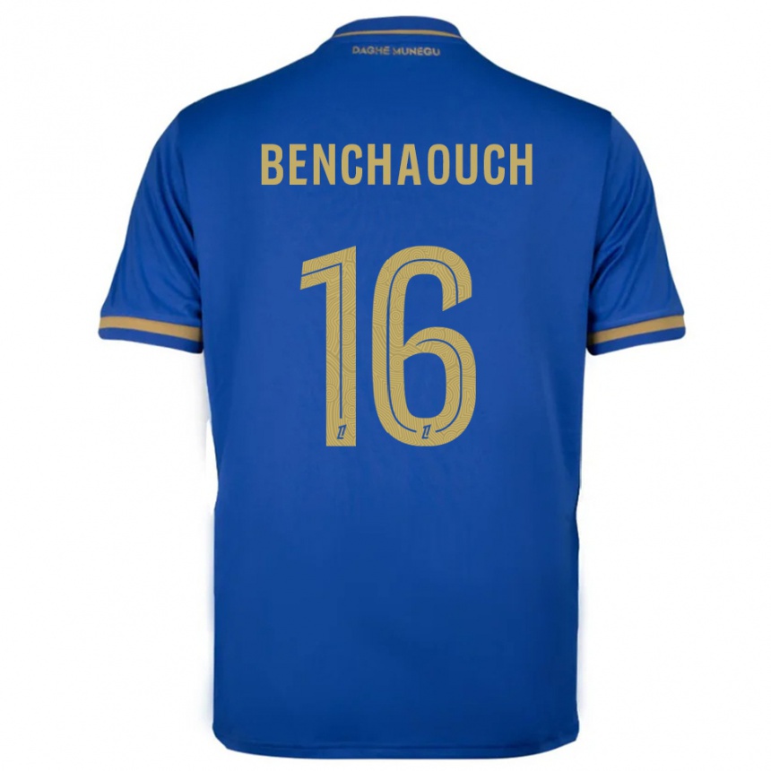 ילדים כדורגל Yanis Benchaouch #16 כחול זהב הרחק ג'רזי 2025/26