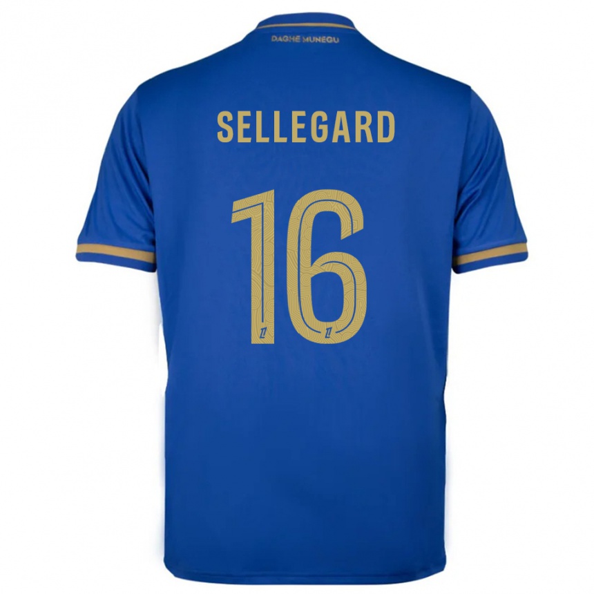 ילדים כדורגל Alexander Sellegard #16 כחול זהב הרחק ג'רזי 2025/26