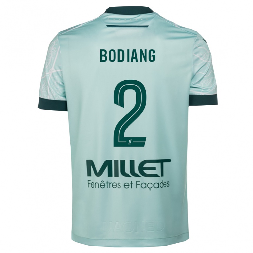 ילדים כדורגל Moutanabi Bodiang #2 ירוק לבן הרחק ג'רזי 2025/26