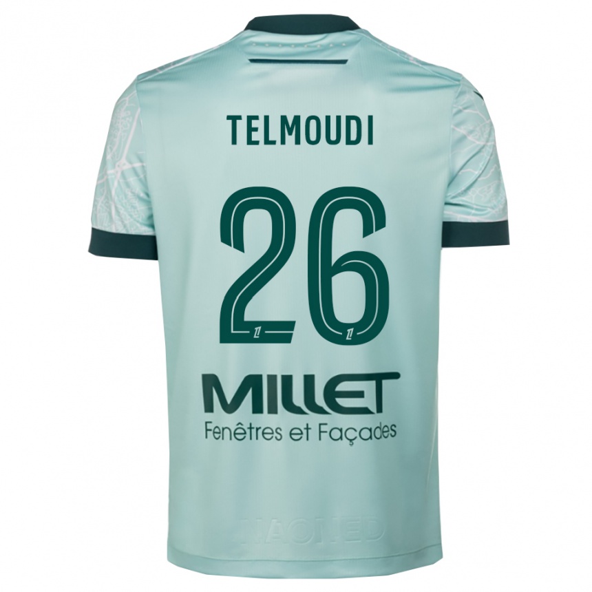 ילדים כדורגל Naïm Telmoudi #26 ירוק לבן הרחק ג'רזי 2025/26