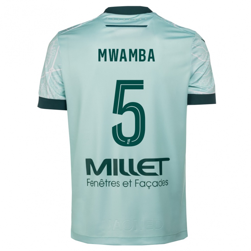 ילדים כדורגל Musunda Mwamba #5 ירוק לבן הרחק ג'רזי 2025/26