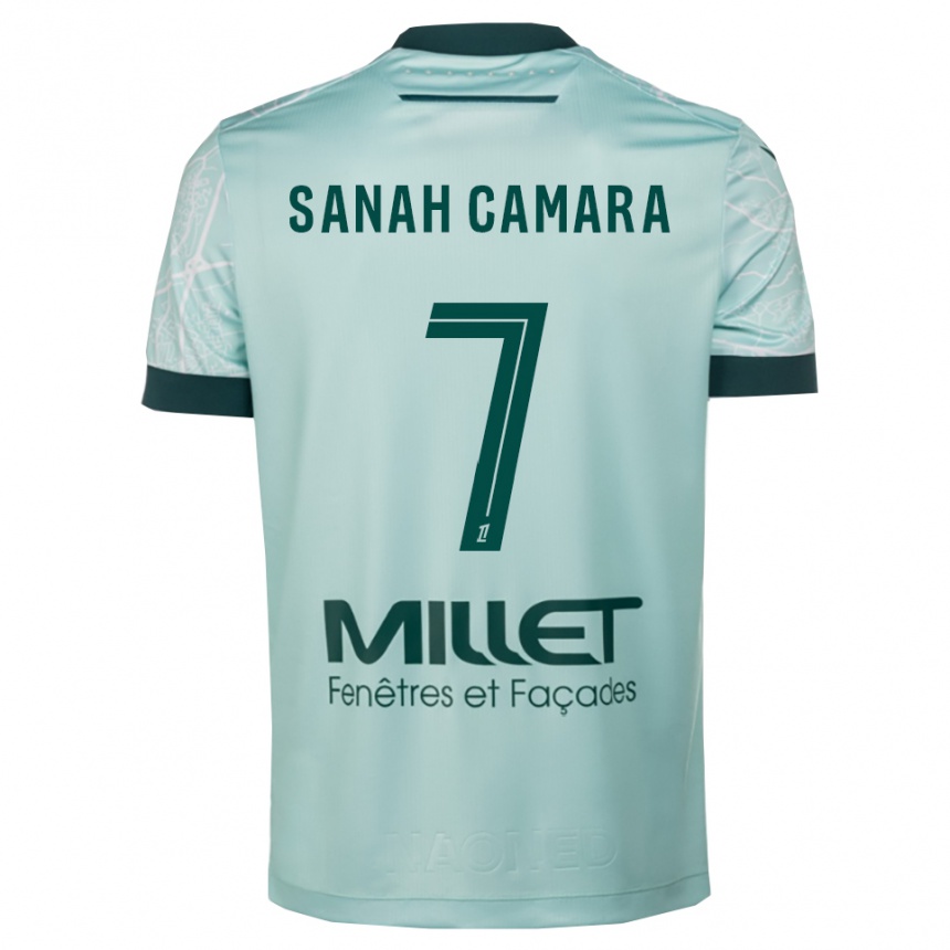 ילדים כדורגל Sanah Camara #7 ירוק לבן הרחק ג'רזי 2025/26