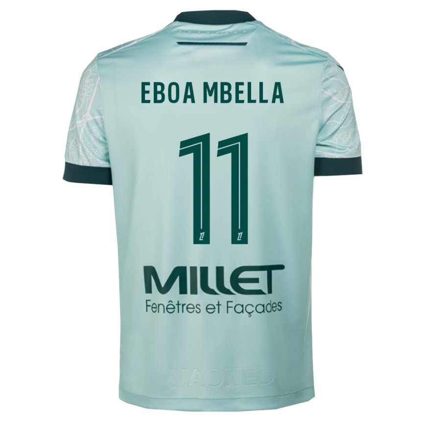 ילדים כדורגל Eden Eboa Mbella #11 ירוק לבן הרחק ג'רזי 2025/26