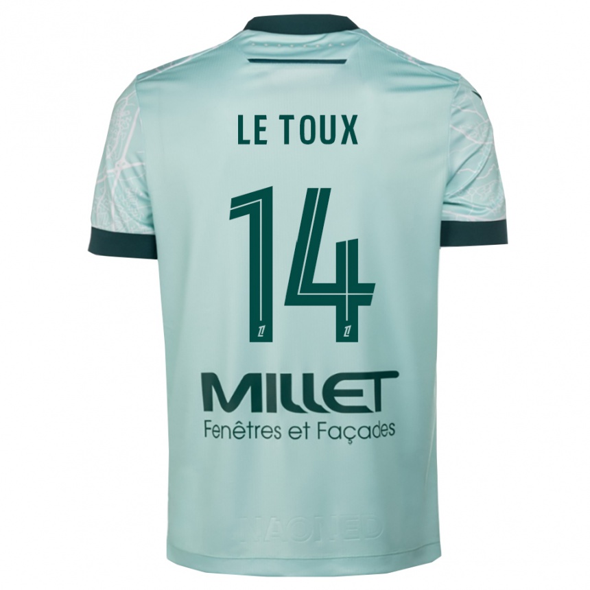 ילדים כדורגל Many Le Toux #14 ירוק לבן הרחק ג'רזי 2025/26