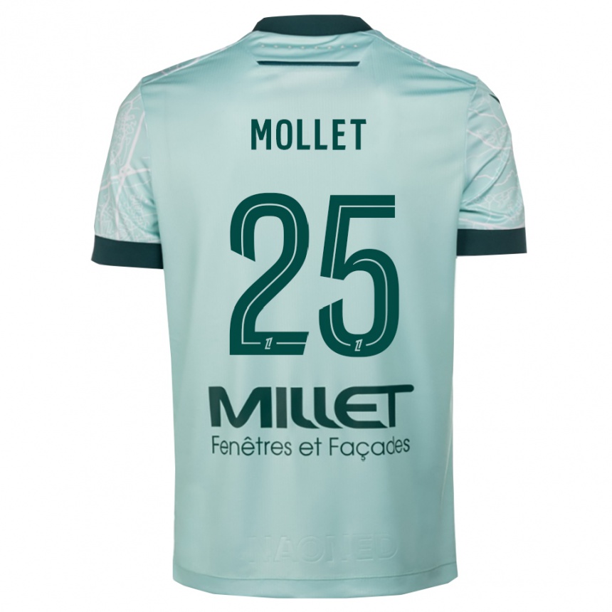 ילדים כדורגל פלורן מולה #25 ירוק לבן הרחק ג'רזי 2025/26