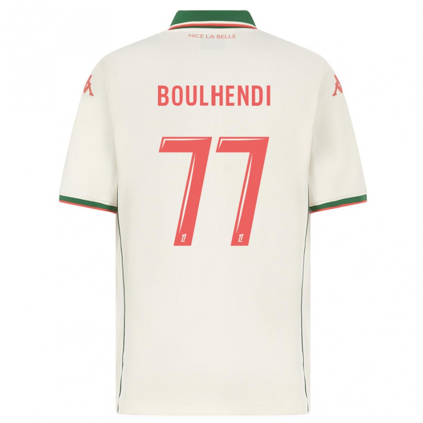 ילדים כדורגל Teddy Boulhendi #77 לבן ירוק הרחק ג'רזי 2025/26