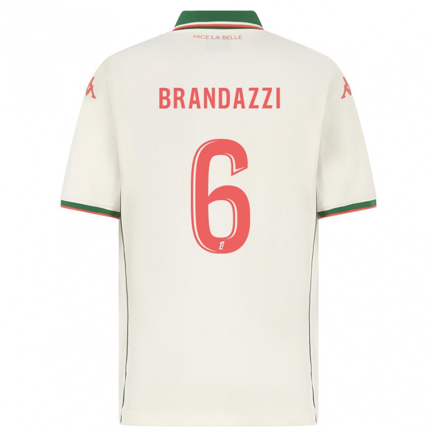 ילדים כדורגל Fiona Brandazzi #6 לבן ירוק הרחק ג'רזי 2025/26