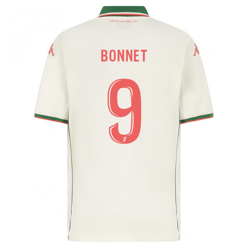 ילדים כדורגל Thomas Bonnet #9 לבן ירוק הרחק ג'רזי 2025/26