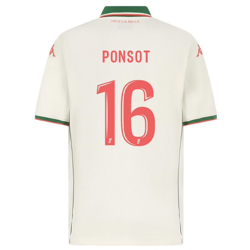 ילדים כדורגל Martin Ponsot #16 לבן ירוק הרחק ג'רזי 2025/26