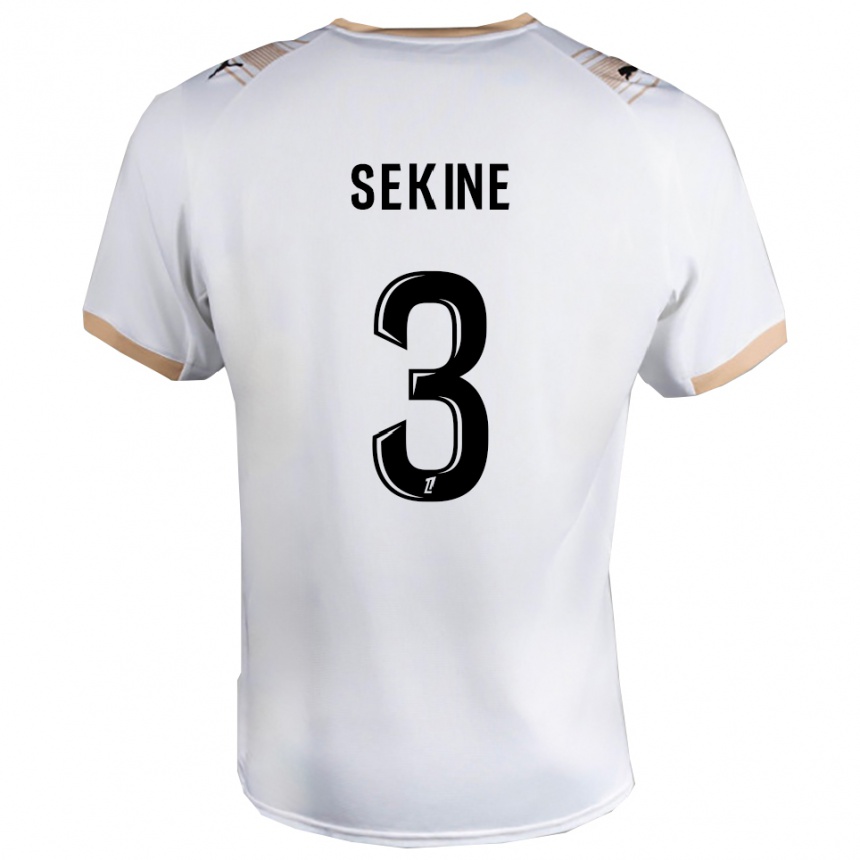 ילדים כדורגל Hiroki Sekine #3 לבן שחור הרחק ג'רזי 2025/26