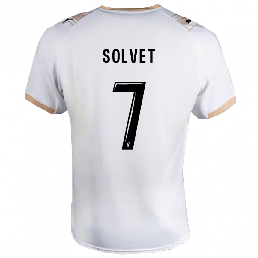 ילדים כדורגל Anddrys Solvet #7 לבן שחור הרחק ג'רזי 2025/26