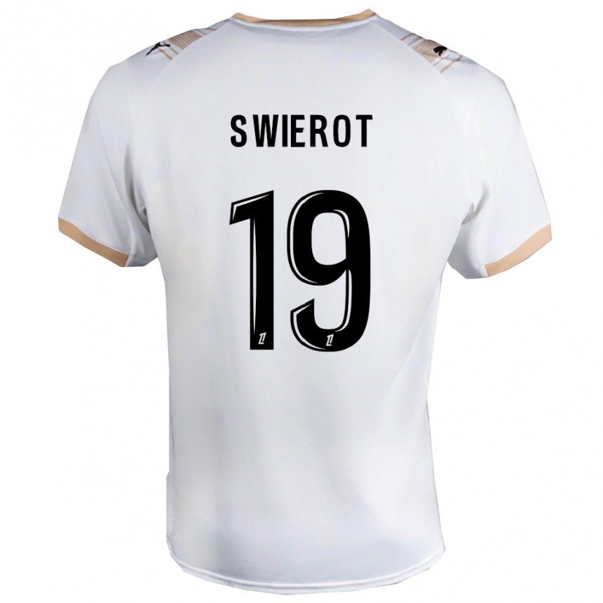 ילדים כדורגל Julie Swierot #19 לבן שחור הרחק ג'רזי 2025/26