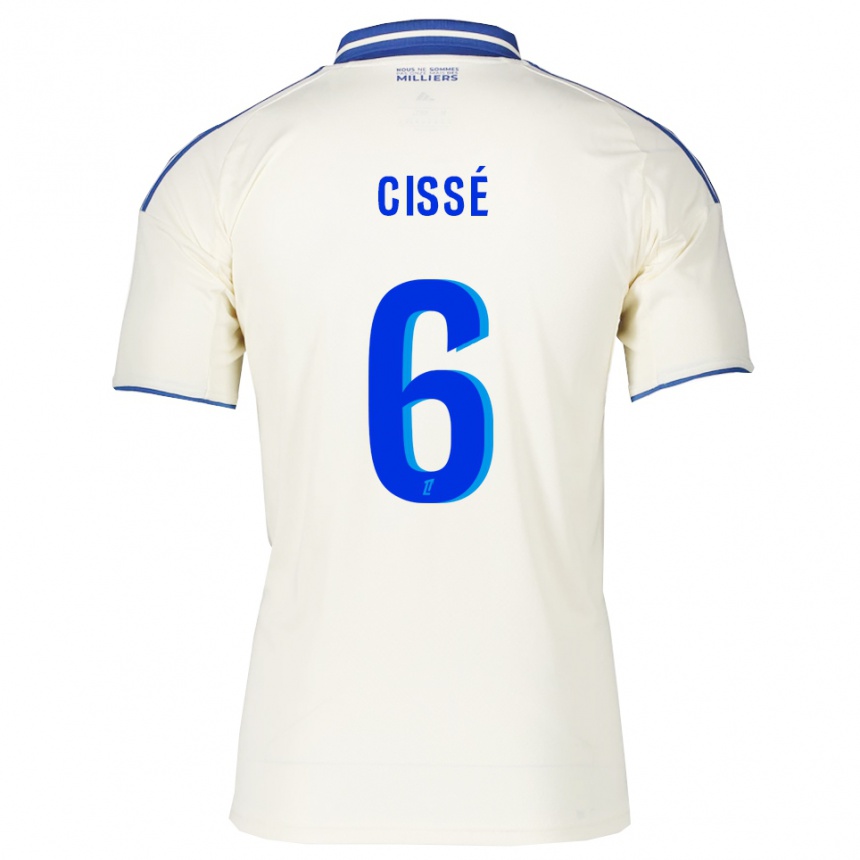 ילדים כדורגל Amadou Cissé #6 שמפניה כחול הרחק ג'רזי 2025/26