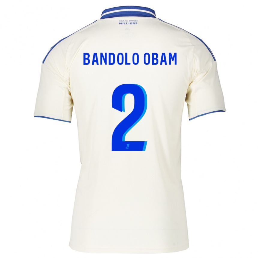 ילדים כדורגל Randy Bandolo Obam #2 שמפניה כחול הרחק ג'רזי 2025/26