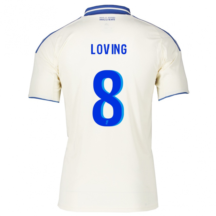 ילדים כדורגל Emma Loving #8 שמפניה כחול הרחק ג'רזי 2025/26