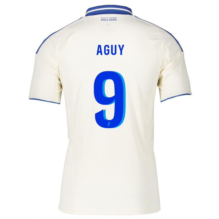 ילדים כדורגל David Aguy #9 שמפניה כחול הרחק ג'רזי 2025/26
