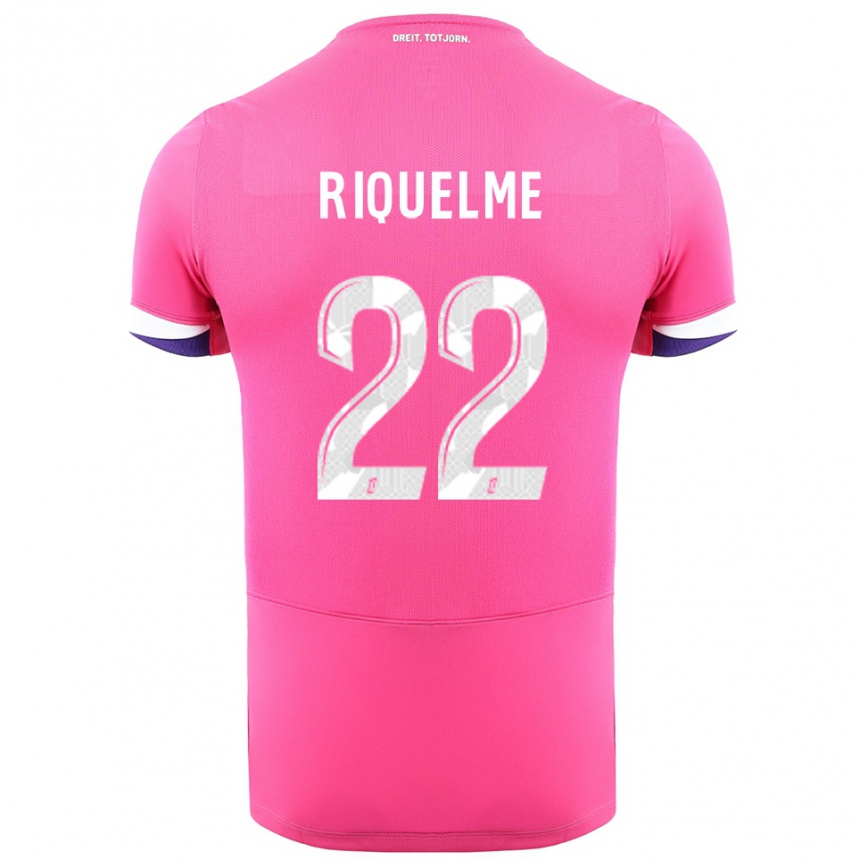 ילדים כדורגל Laura Riquelme #22 ורוד לבן הרחק ג'רזי 2025/26
