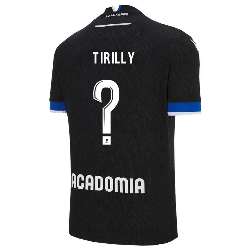 ילדים כדורגל Chloé Tirilly #0 שחור לבן הרחק ג'רזי 2025/26