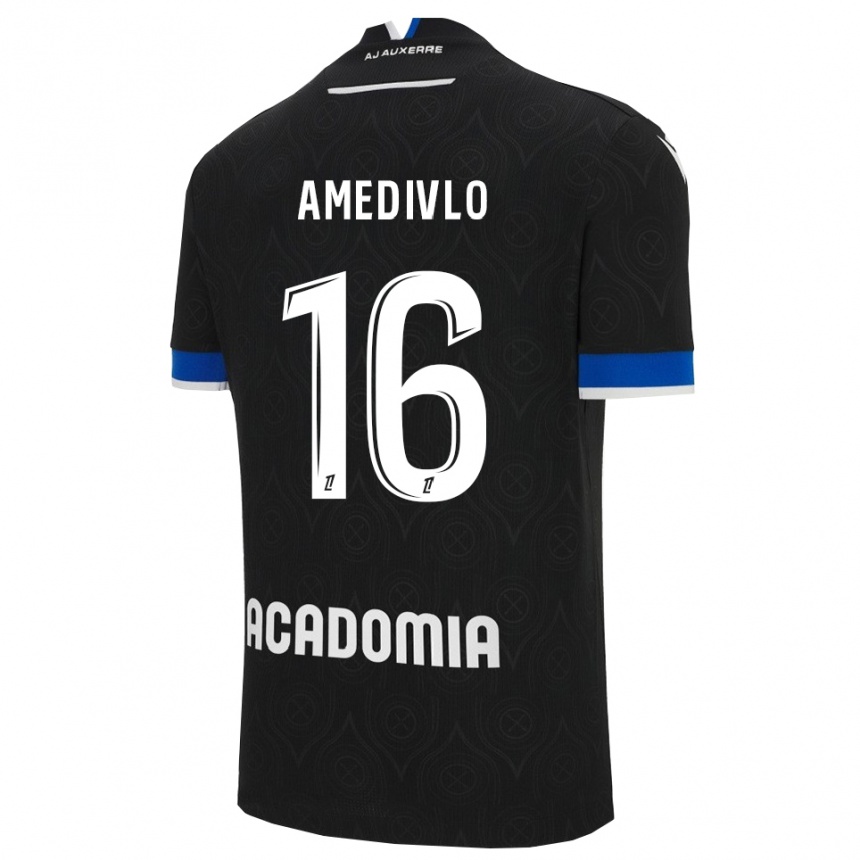 ילדים כדורגל Rayann Amedivlo #16 שחור לבן הרחק ג'רזי 2025/26