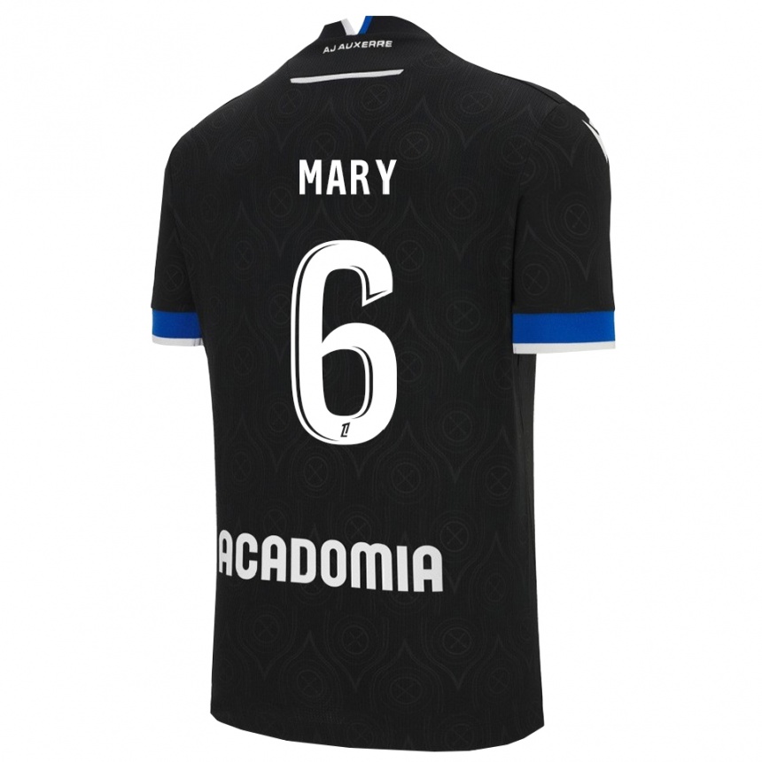 ילדים כדורגל Théo Mary #6 שחור לבן הרחק ג'רזי 2025/26