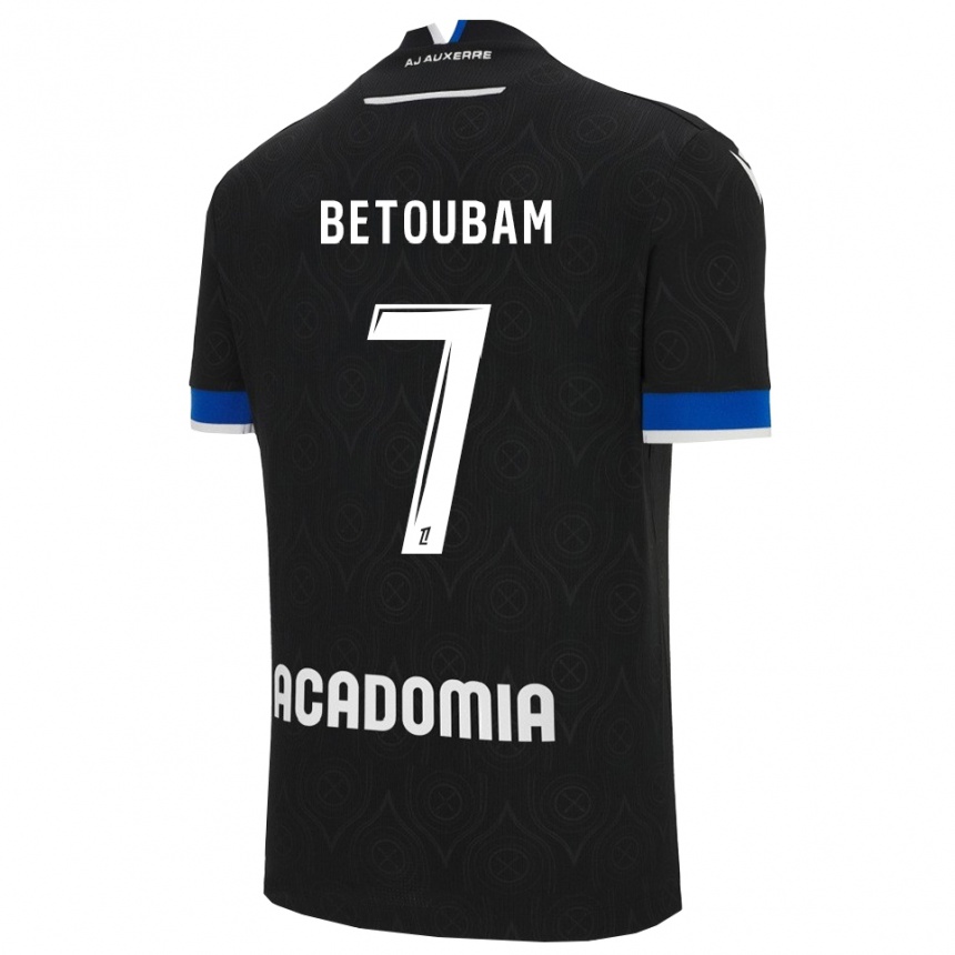 ילדים כדורגל Clément Betoubam #7 שחור לבן הרחק ג'רזי 2025/26
