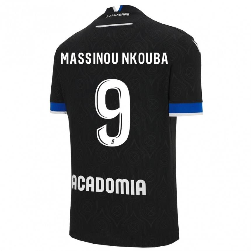 ילדים כדורגל Pierre Massinou Nkouba #9 שחור לבן הרחק ג'רזי 2025/26