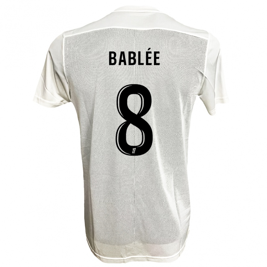ילדים כדורגל Alix Bablée #8 שחור לבן הרחק ג'רזי 2025/26