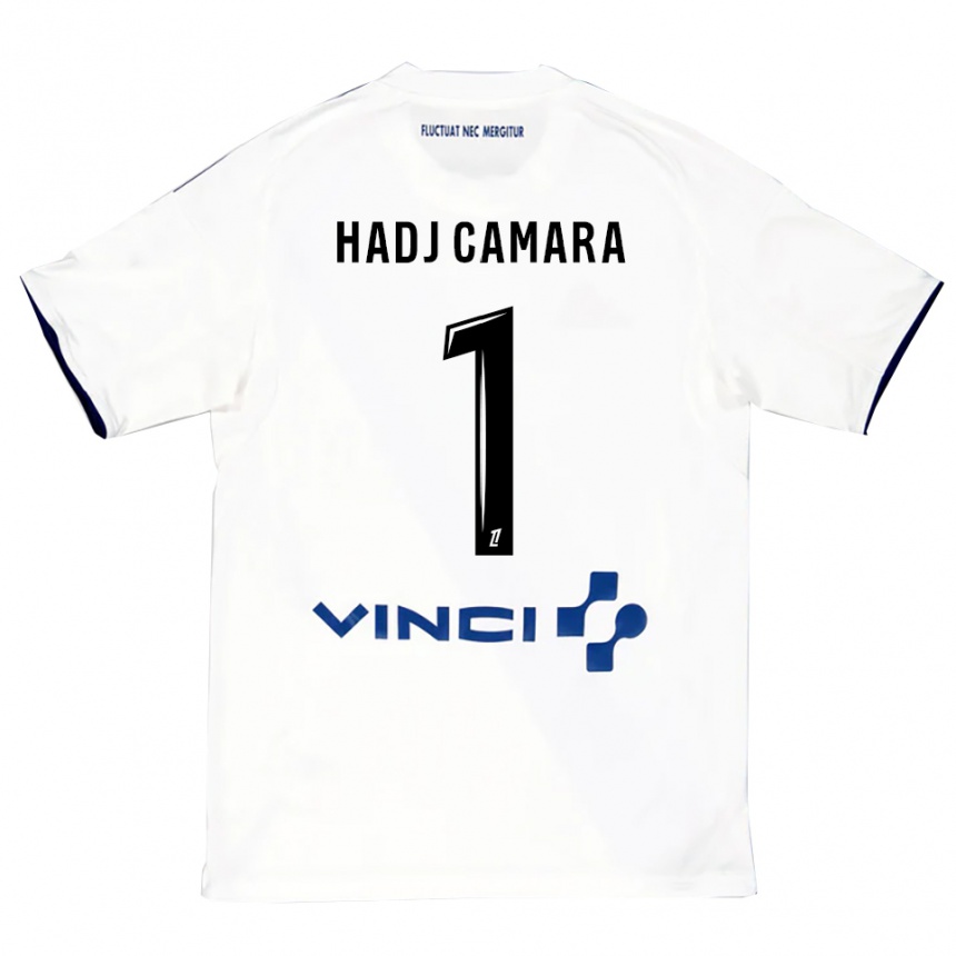 ילדים כדורגל El Hadj Camara #1 לבן כחול הרחק ג'רזי 2025/26